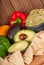 Healthy Vegtables and guacamole