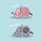 Healthy vs unhealthy lung