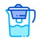 Healthy Water Home Filter Vector Thin Line Icon