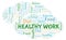 Healthy Work word cloud