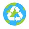 healthy world recycle sign cartoon doodle flat design vector illustration