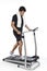 Healthy Young Man Workout on Treadmill