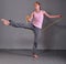 Healthy young teenage girl skipping with rope .