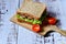 Healty Tuna wholegrain bread sandwich