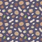 Heap of assorted nuts. Seamless hand drawn vector pattern