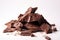 Heap broken pile chocolate. Generate Ai