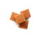 Heap of caramel candies on white background, top view