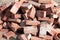 Heap of ceramic bricks