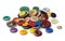 Heap of colorful sewing buttons