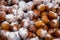 Heap of delicious sweet balls, gulab jamun an indian traditional sweet,