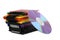 Heap of diskettes and compact disk