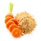 Heap of dried carrot powder