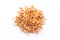 heap of dried cordyceps militaris mushroom