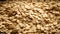Heap of dry rolled oats isolated, generative AI.