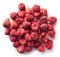 Heap of freeze dried strawberries