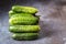 Heap of fresh cucumbers