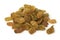 Heap of golden yellow jumbo raisins