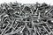 Heap of matal steel nails