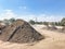 Heap of mixed soil with compost and enriched top soil wholesale