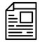 Heap newspaper icon, outline style