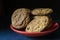 The Heap oat liver rests upon table on black background. The Sweet products of the feeding