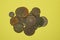 Heap of old rarity brown copper coins