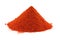 Heap of Red Chilli Pepper Powder on White Background