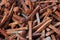 Heap of Rusted Railroad Spikes