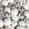 Heap of Silver  Christmas balls, may use as Background. Close up. Traditional Xmas and Happy New Year  Symbol
