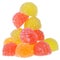 Heap sugar multicolored candy isolated