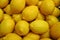 Heap of Vivid Yellow Lemons, Top View for Background