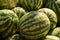 Heap of watermelon at farmers market