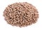Heap of woody clumps, pellets of litter, for cat, rabbit, guinea pig, hamster, rodent, bird, turtle and other pets, isolated on a