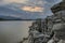 Heaps of views of the rock on the seafront with best clouds