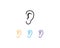 Hear icon logo design template