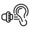 Hear key opinion icon outline vector. Social media