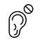 Hear thin linet vector icon