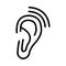 Hear thin linet vector icon