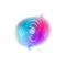 Hearing aids neon icon