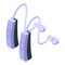 Hearing device icon isometric vector. Deaf aid