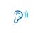 Hearing logo template vector icon illustration