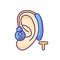 Hearing loop RGB color icon