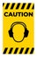 Hearing Protection Symbol Floor Sign