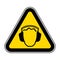 Hearing Protection Symbol Floor Sign