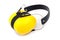 Hearing protection yellow foldable ear muffs