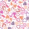 Hears seamless pattern, love and valentine theme