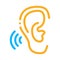 Hears Sound Icon Vector Outline Illustration