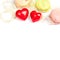 Hears and sweets isolated valentine background