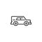 Hearse car line icon