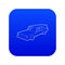 Hearse icon blue vector